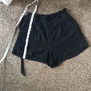 Linen papers bag belted short 🛍 🛍